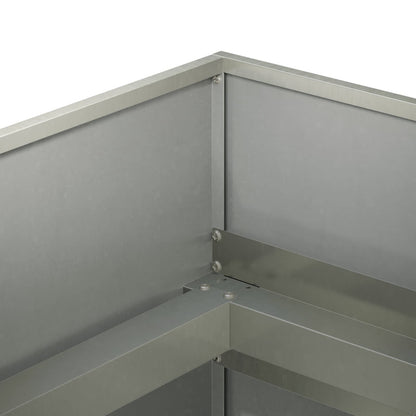 Vaso da giardino Argento 120 x 80 x 60 cm Acciaio Inox | homemem39