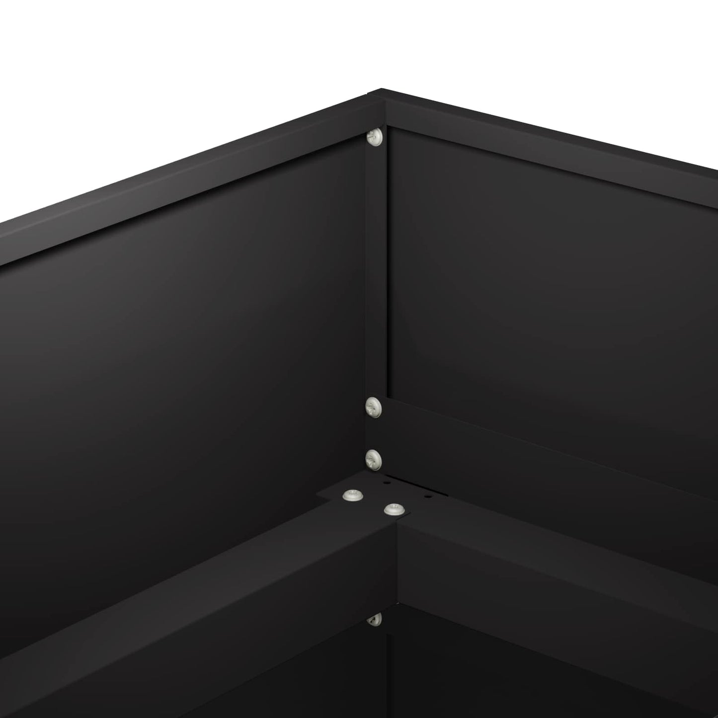 Vaso da giardino Nero 200 x 80 x 60 cm | homemem39