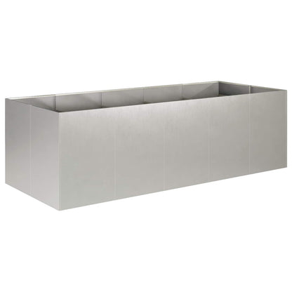 Vaso da giardino Argento 200 x 80 x 60 cm Acciaio Inox | homemem39
