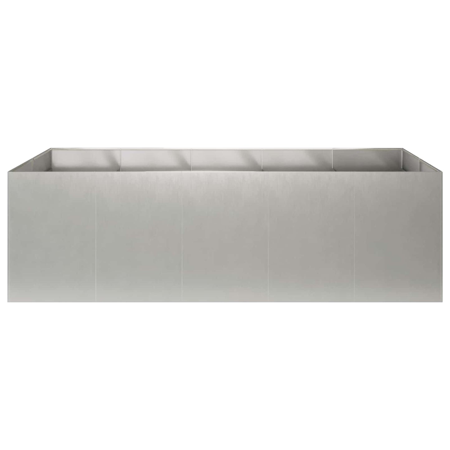 Vaso da giardino Argento 200 x 80 x 60 cm Acciaio Inox | homemem39