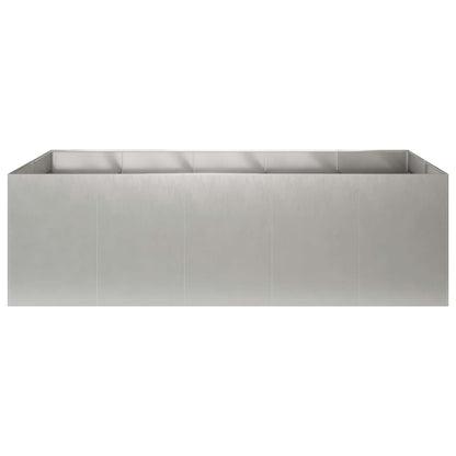 Vaso da giardino Argento 200 x 80 x 60 cm Acciaio Inox | homemem39