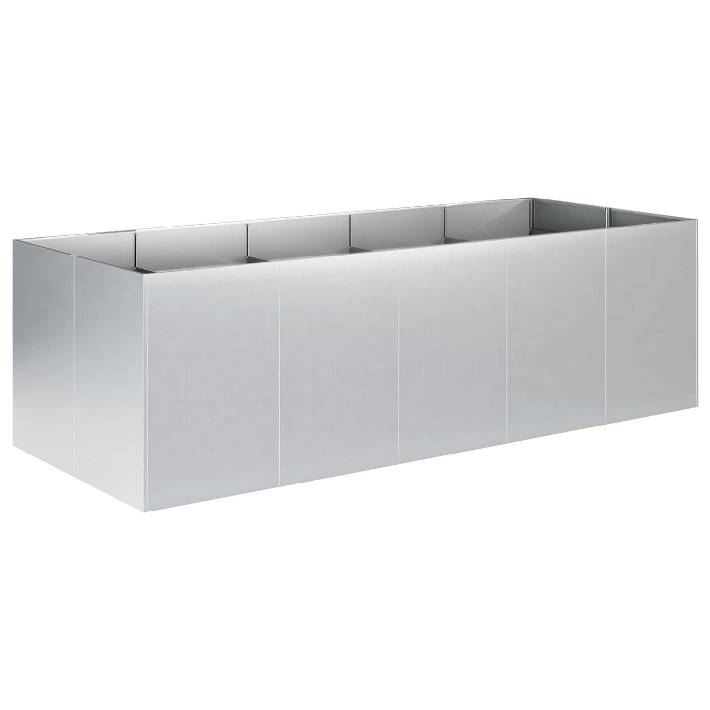 Vaso da giardino Argento 200 x 80 x 60 cm Acciaio zincato | homemem39