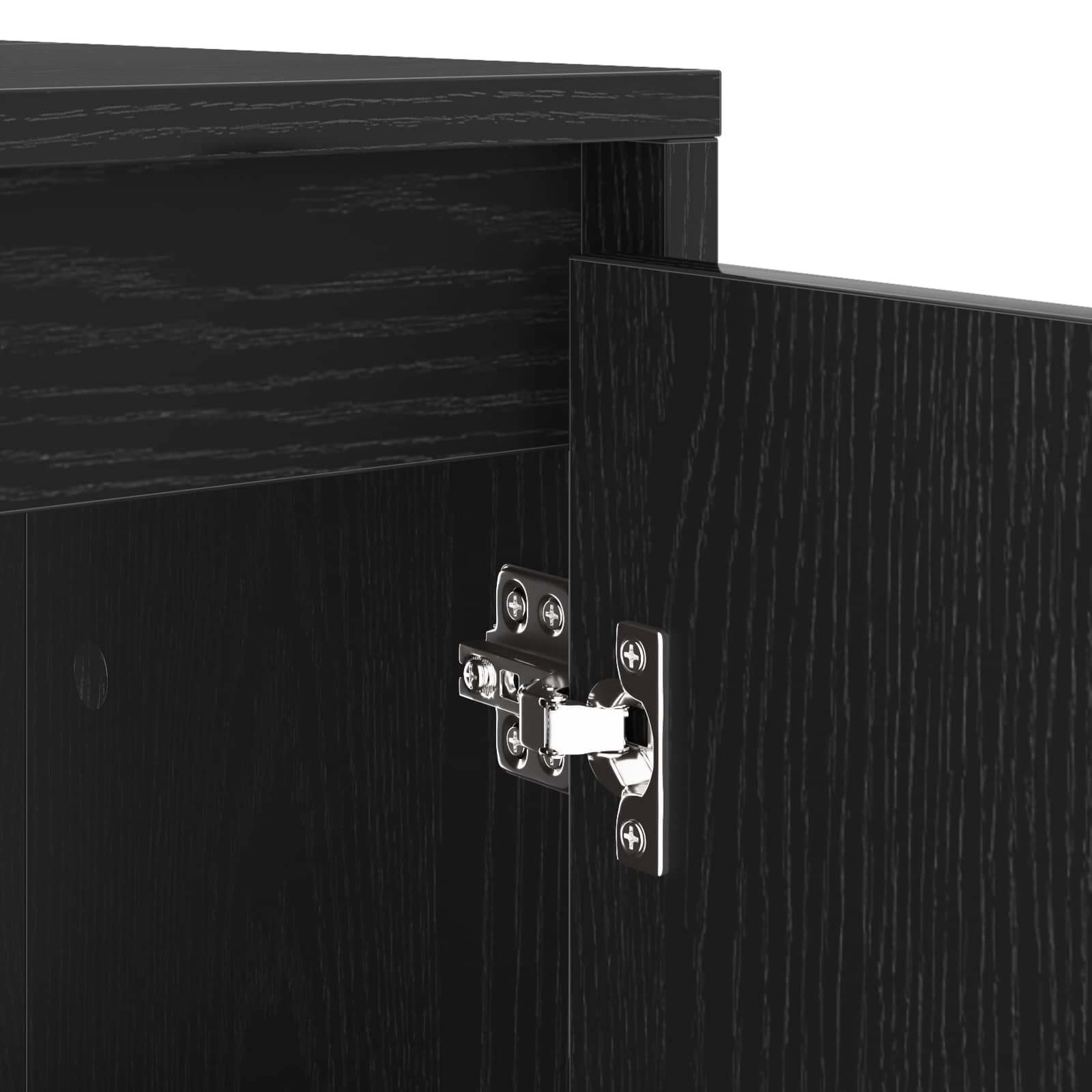 Mobiletto per lavatrice con porta Rovere Nero 87 x 60 x 89 cm | homemem39