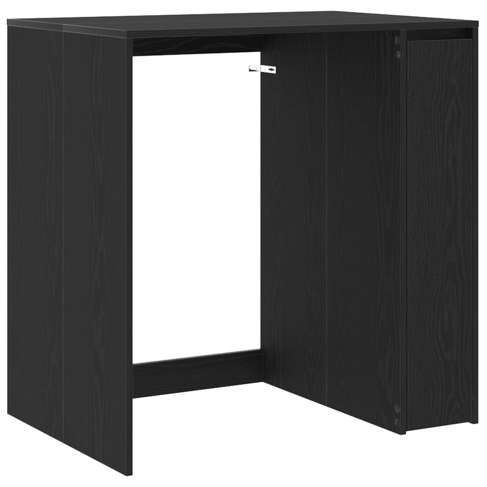 Mobiletto per lavatrice con porta Rovere Nero 87 x 60 x 89 cm | homemem39