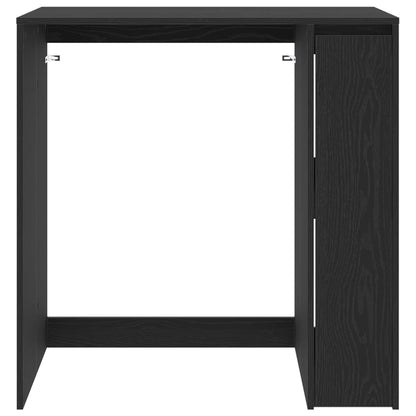 Mobiletto per lavatrice con porta Rovere Nero 87 x 60 x 89 cm | homemem39