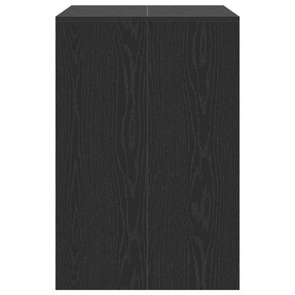 Mobiletto per lavatrice con porta Rovere Nero 87 x 60 x 89 cm | homemem39