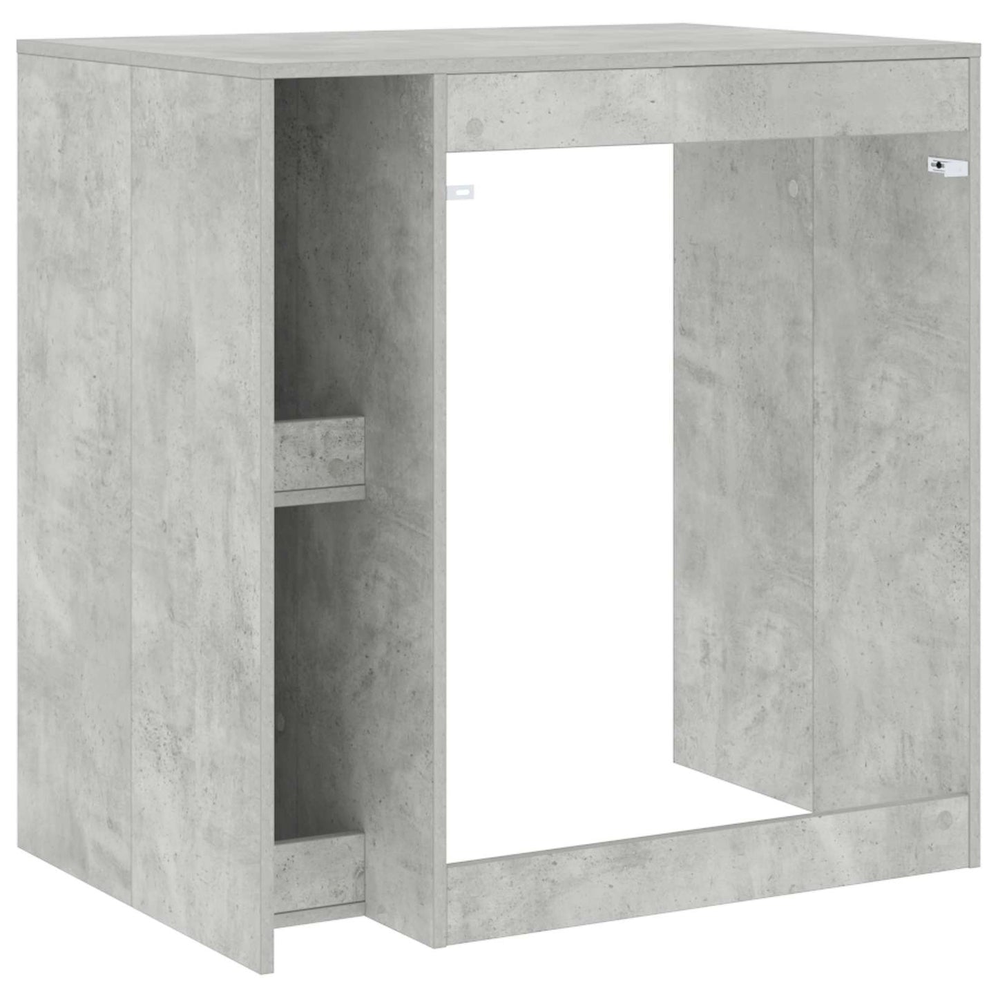 Mobiletto per lavatrice con porta Calcestruzzo 87 x 60 x 89 cm | homemem39