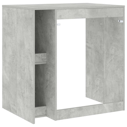 Mobiletto per lavatrice con porta Calcestruzzo 87 x 60 x 89 cm | homemem39