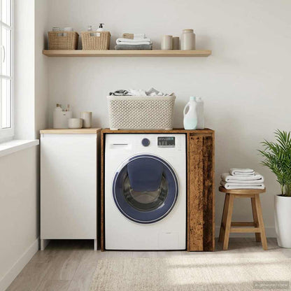 Mobiletto per lavatrice con porta Legno vecchio 87 x 60 x 89 cm | homemem39