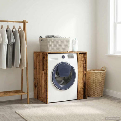 Mobiletto per lavatrice con porta Legno vecchio 87 x 60 x 89 cm | homemem39