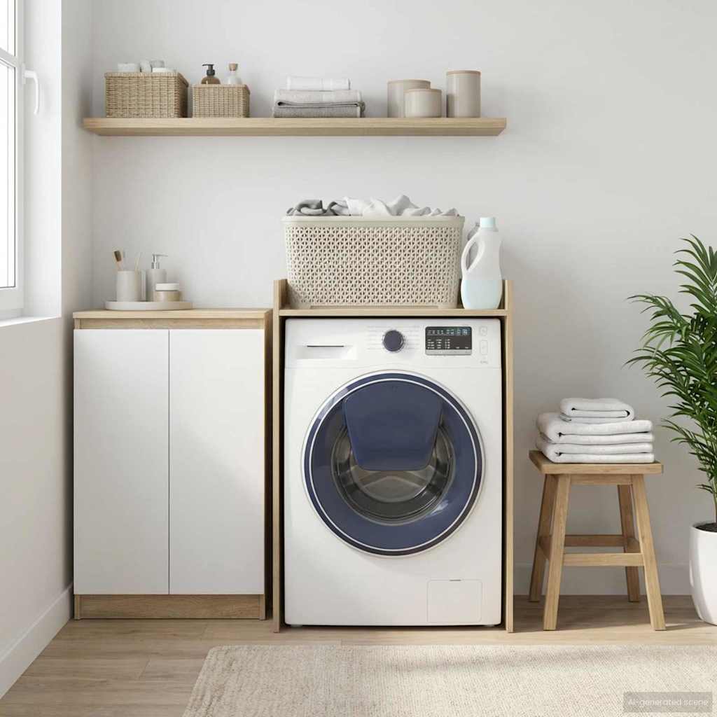 Mobiletto per lavatrice Sonoma 67,5 x 48 x 97 cm | homemem39