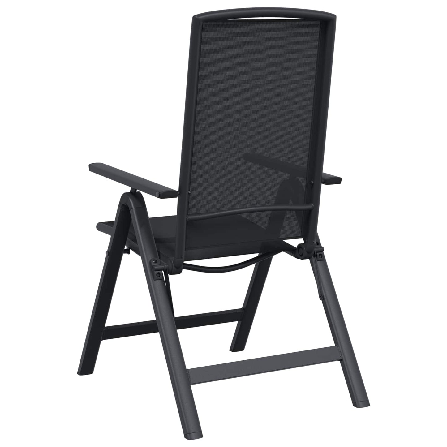 Sedie da giardino reclinabili 2 pcs Nero 58 x 71 x 112 cm | homemem39