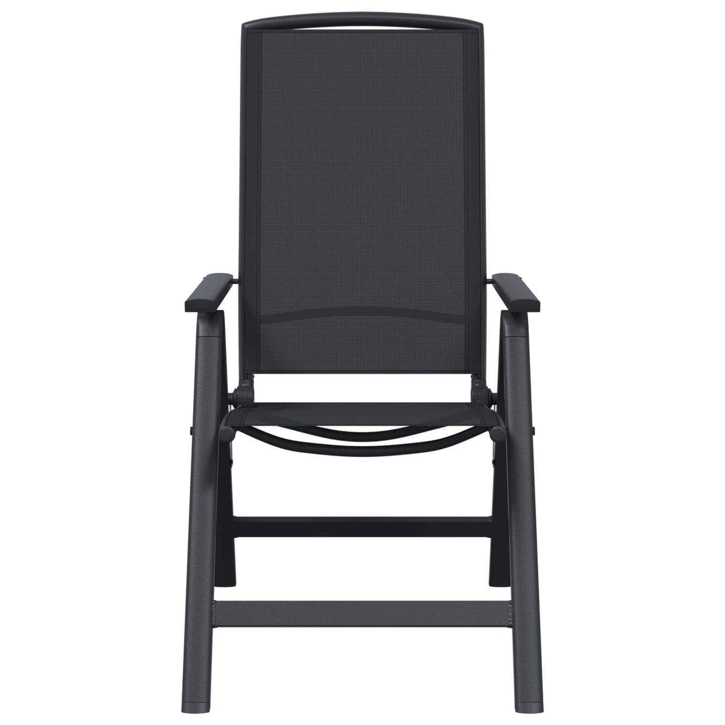 Sedie da giardino reclinabili 2 pcs Nero 58 x 71 x 112 cm | homemem39