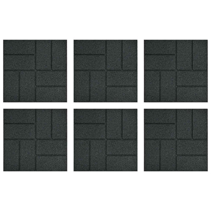 Pietra da Passo 6 pcs Nero 40,5 x 40,5 x 2 cm Gomma | homemem39