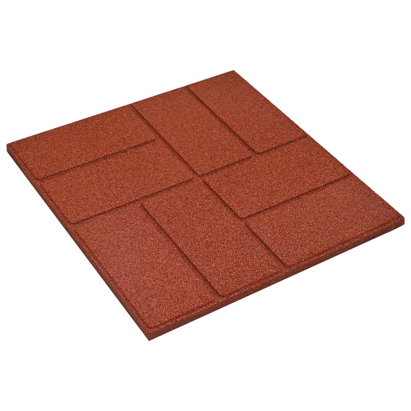 Pietra da Passo 6 pcs Rosso 40,5 x 40,5 x 2 cm Gomma