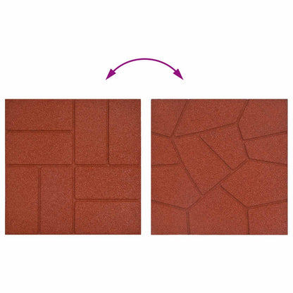 Pietra da Passo 6 pcs Rosso 40,5 x 40,5 x 2 cm Gomma