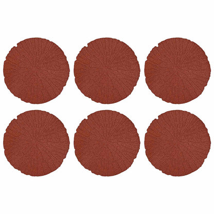 Pietra da Passo 6 pcs Rosso Ø 45 x 1,8 cm Gomma