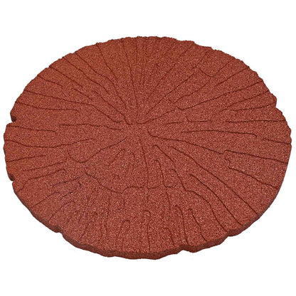 Pietra da Passo 6 pcs Rosso Ø 45 x 1,8 cm Gomma