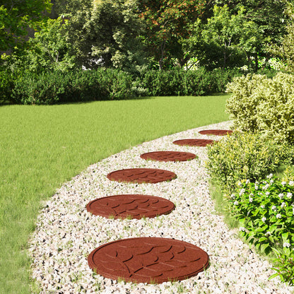 Pietra da Passo 6 pcs Rosso Ø 44 x 2 cm Gomma