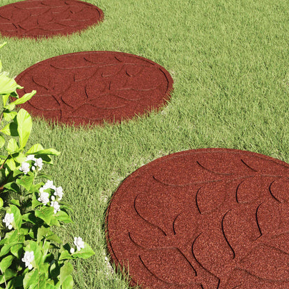 Pietra da Passo 6 pcs Rosso Ø 44 x 2 cm Gomma