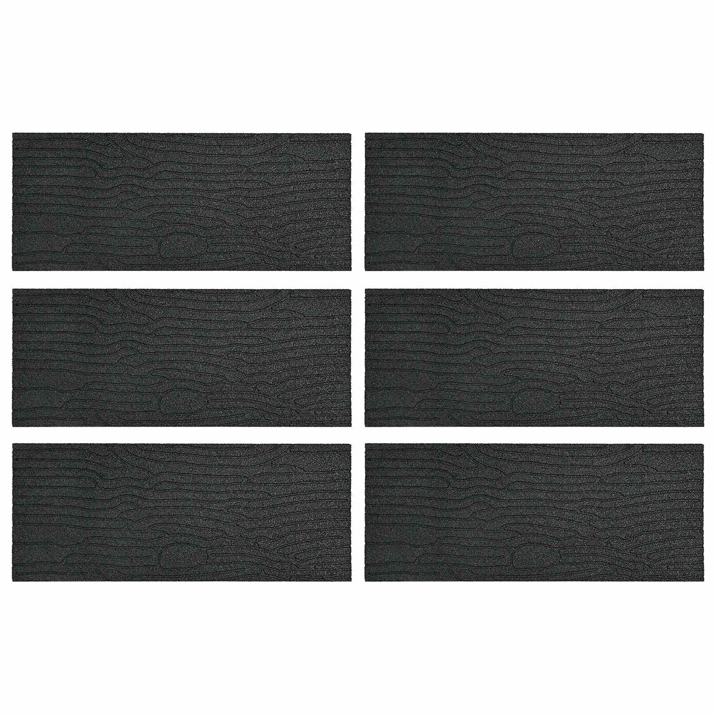 Pietra da Passo 6 pcs Nero 60,5 x 25 x 2 cm Gomma | homemem39