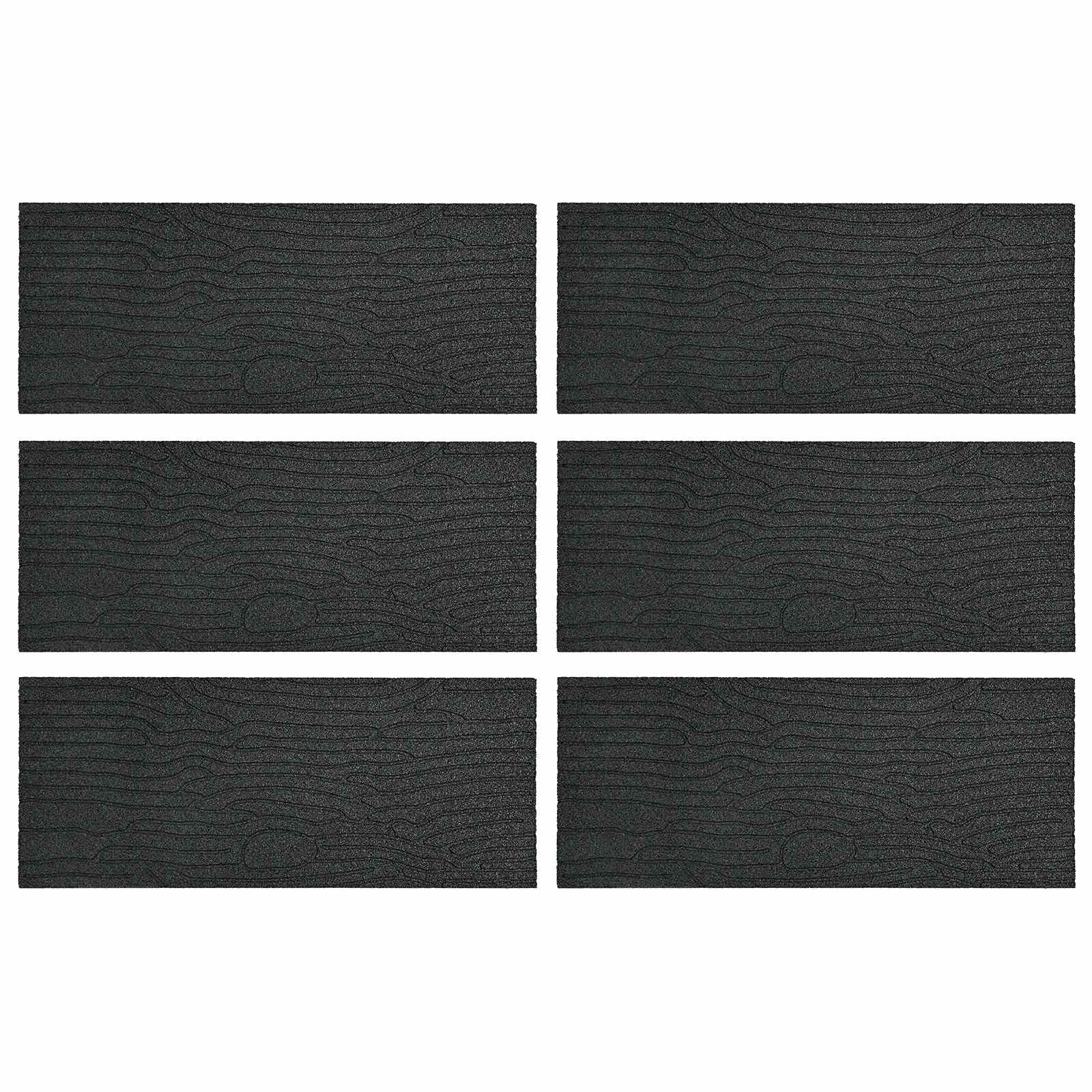 Pietra da Passo 6 pcs Nero 60,5 x 25 x 2 cm Gomma | homemem39