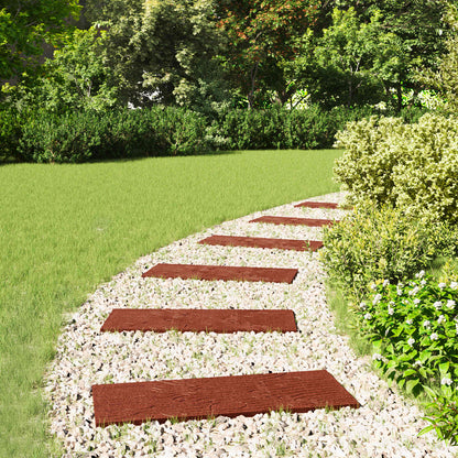 Pietra da Passo 6 pcs Rosso 60,5 x 25 x 2 cm Gomma | homemem39