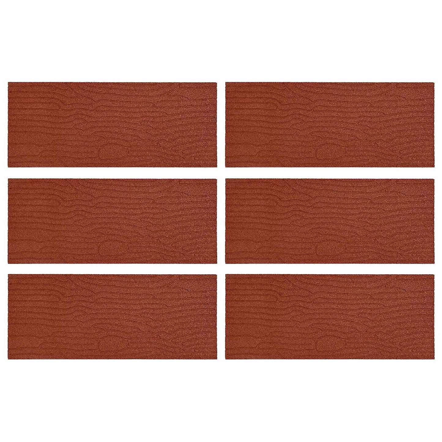Pietra da Passo 6 pcs Rosso 60,5 x 25 x 2 cm Gomma | homemem39