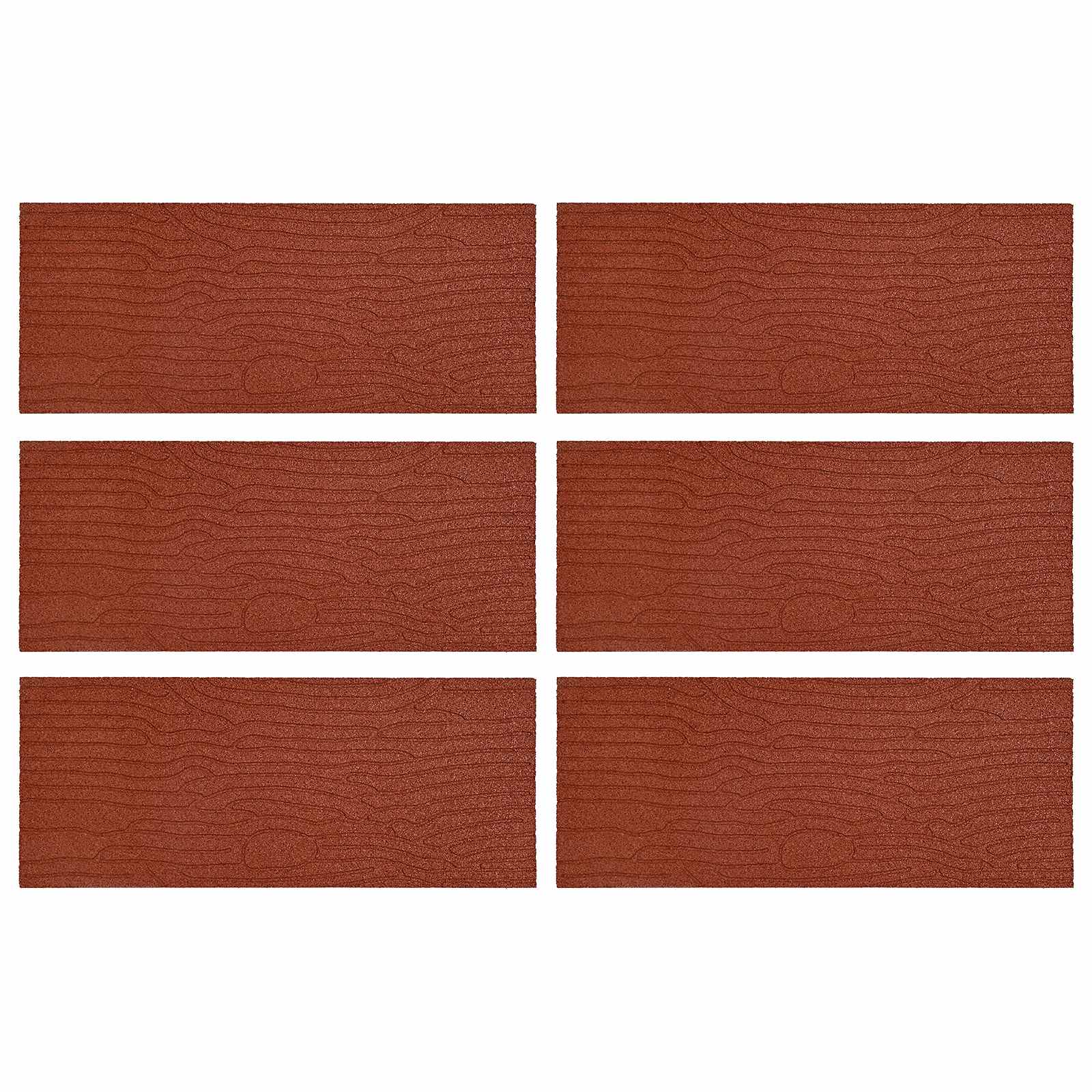 Pietra da Passo 6 pcs Rosso 60,5 x 25 x 2 cm Gomma | homemem39
