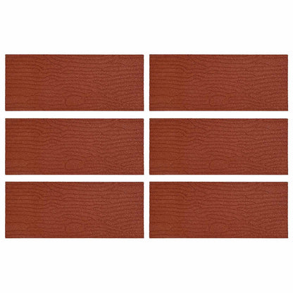 Pietra da Passo 6 pcs Rosso 60,5 x 25 x 2 cm Gomma | homemem39