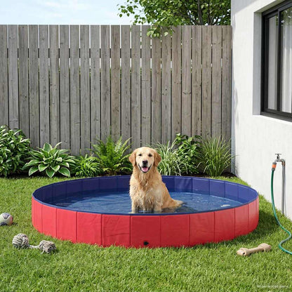Piscina per Cani Rosso Ø300 x 38 cm PVC Spesso | homemem39