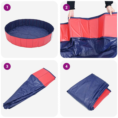 Piscina per Cani Rosso Ø300 x 38 cm PVC Spesso | homemem39