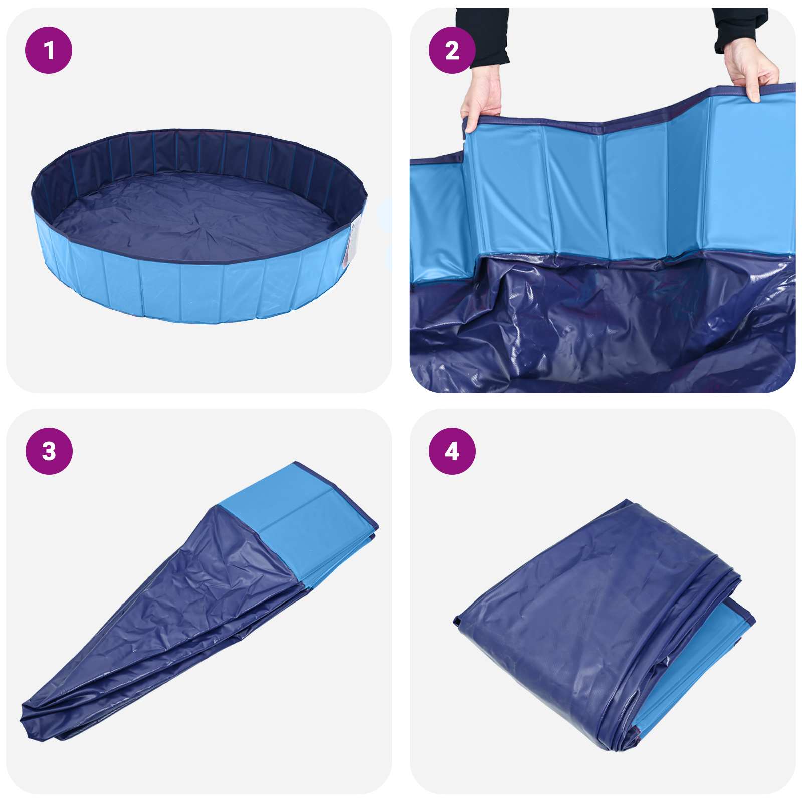 Piscina per Cani Blu Ø300 x 38 cm PVC Spesso | homemem39