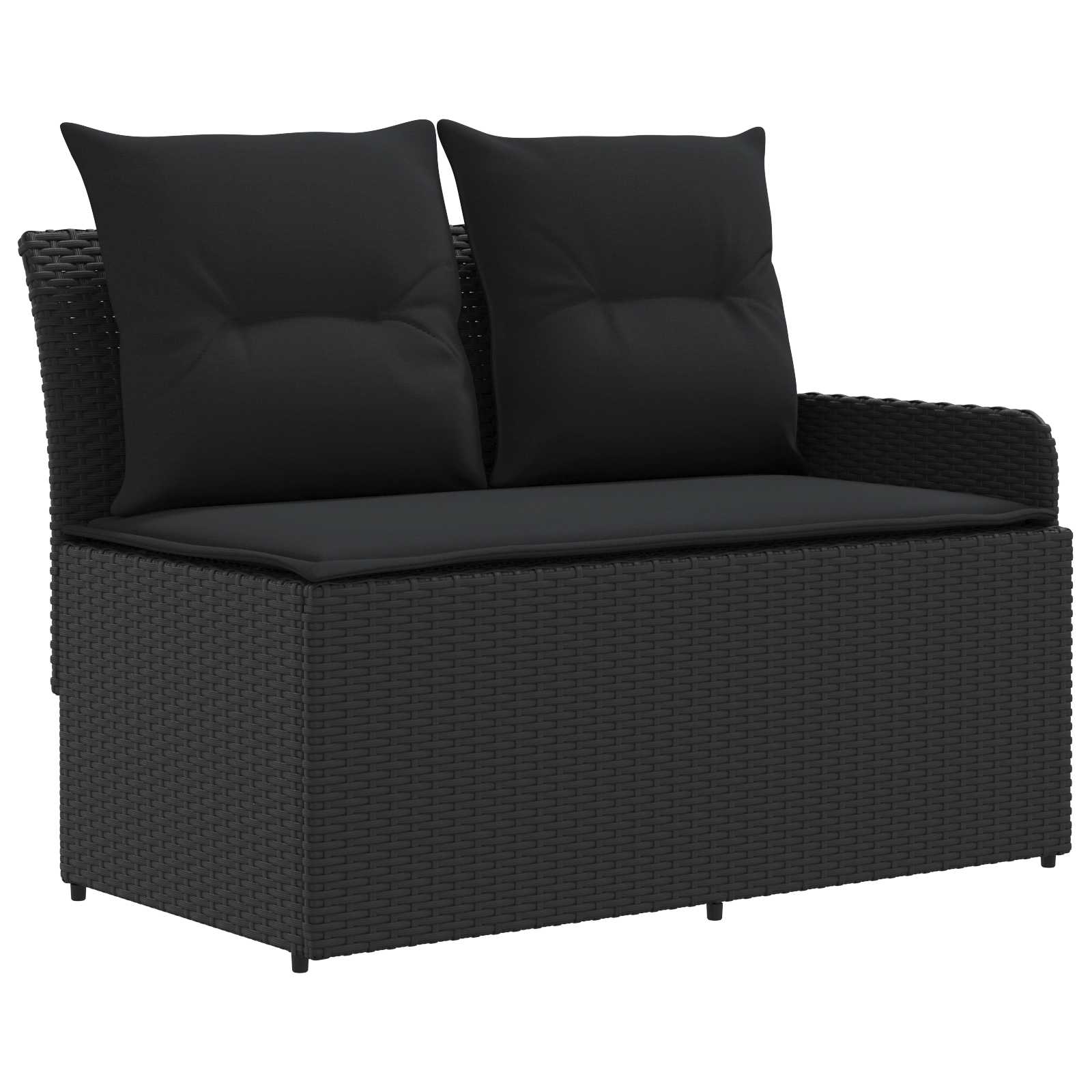 Set di Mobili con cuscino 4 pcs Nero Rattan in PE | homemem39