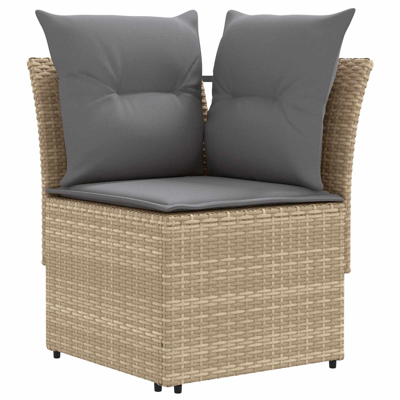 Set di Mobili 6 pcs Beige e Grigio Chiaro Rattan in PE | homemem39