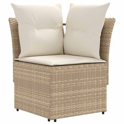 Set di Mobili con cuscino 6 pcs Beige e Crema Rattan in PE | homemem39