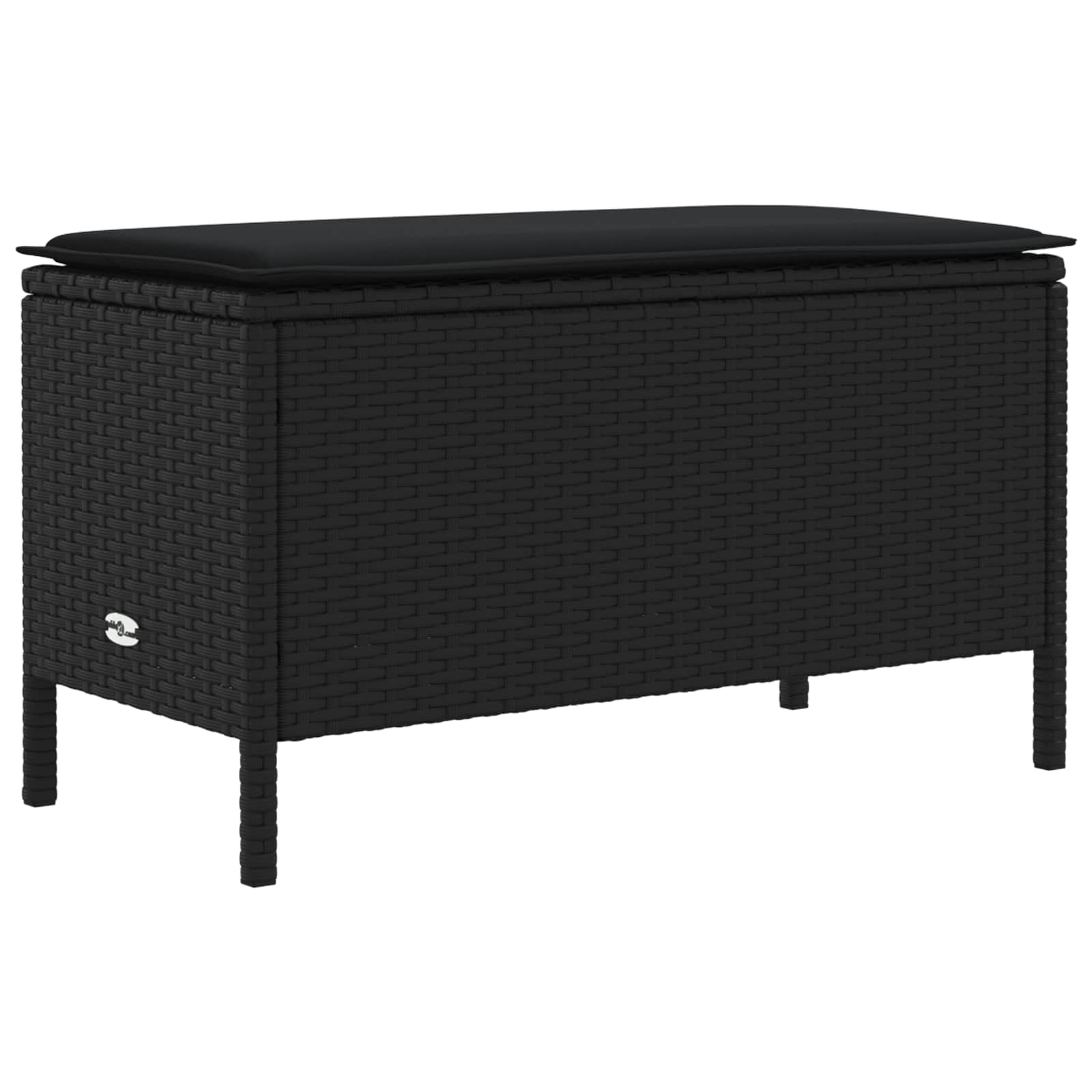 Set di Mobili con cuscino 7 pcs Nero Rattan in PE | homemem39