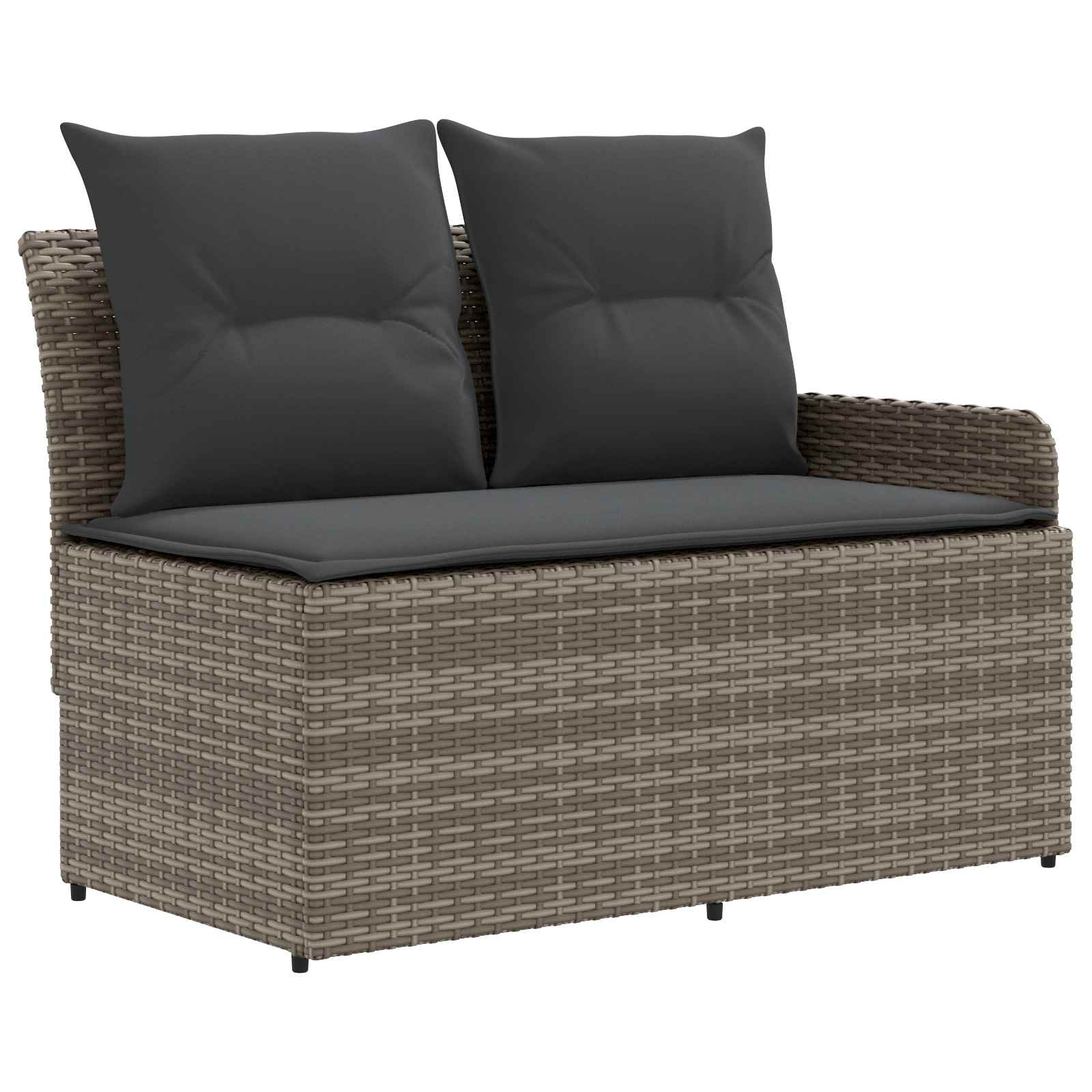 Set di Mobili 8 pcs Grigio e Grigio Scuro Rattan in PE | homemem39