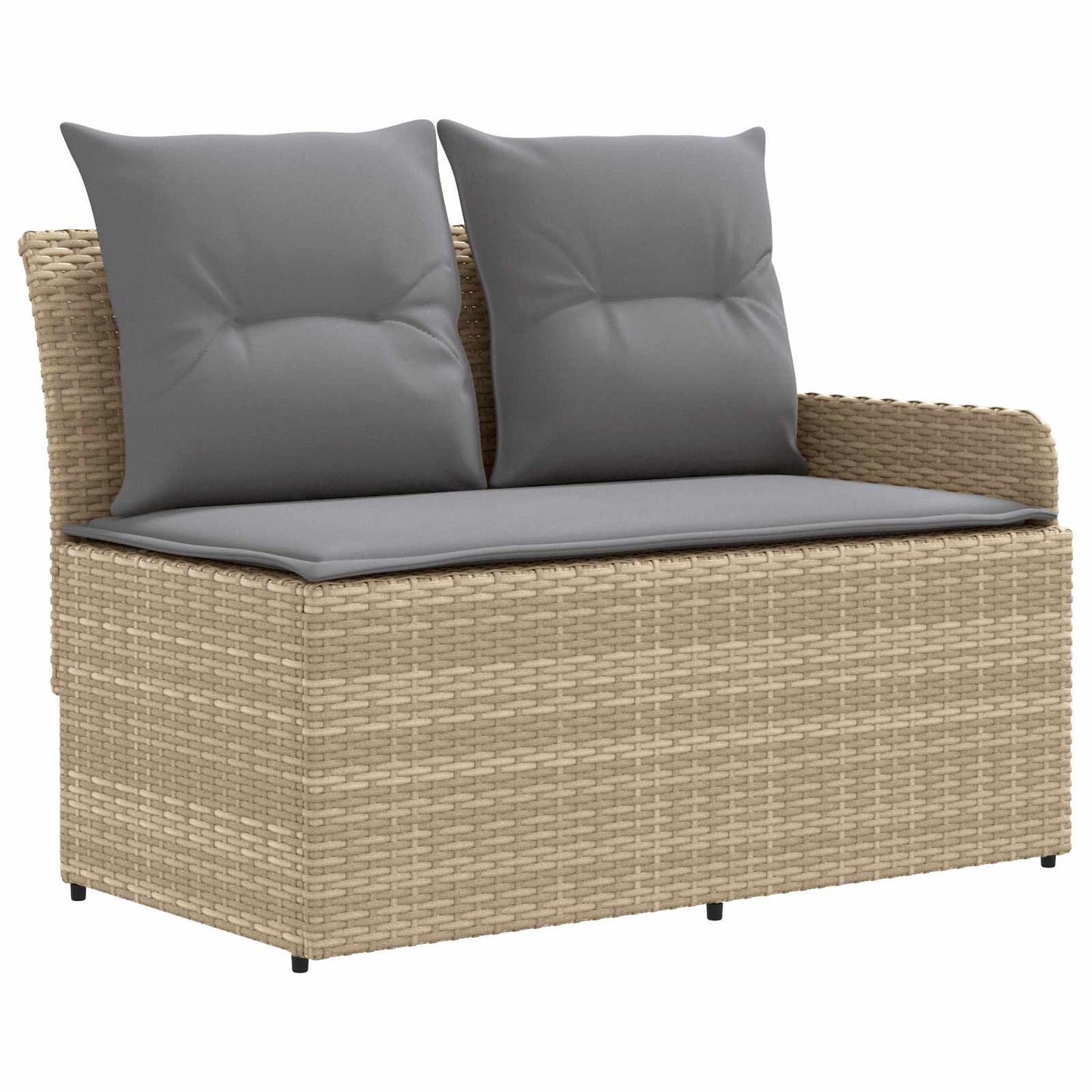 Set di Mobili 8 pcs Beige e Grigio Chiaro Rattan in PE