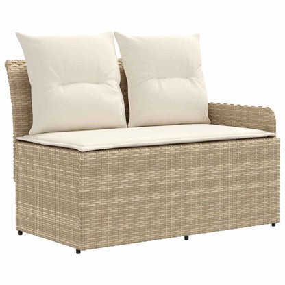 Set di Mobili con cuscino 8 pcs Beige e Crema Rattan in PE | homemem39