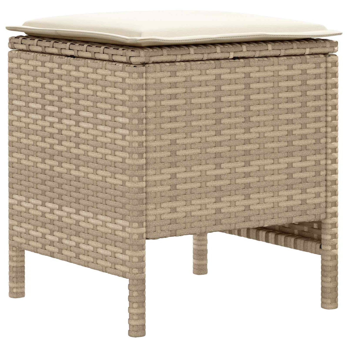 Set di Mobili con cuscino 8 pcs Beige e Crema Rattan in PE | homemem39