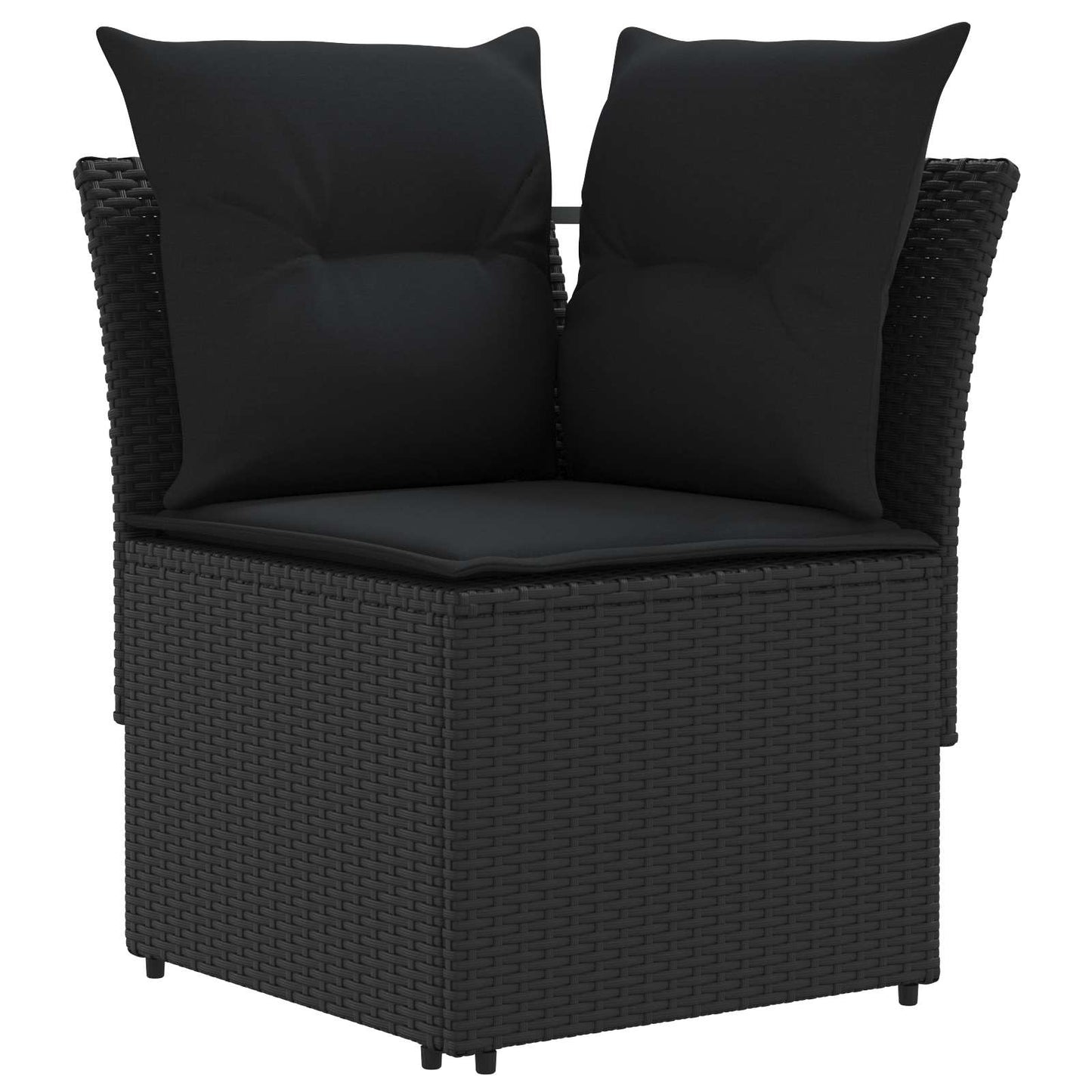 Set di Mobili con cuscino 5 pcs Nero Rattan in PE | homemem39