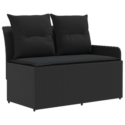 Set di Mobili con cuscino 5 pcs Nero Rattan in PE | homemem39
