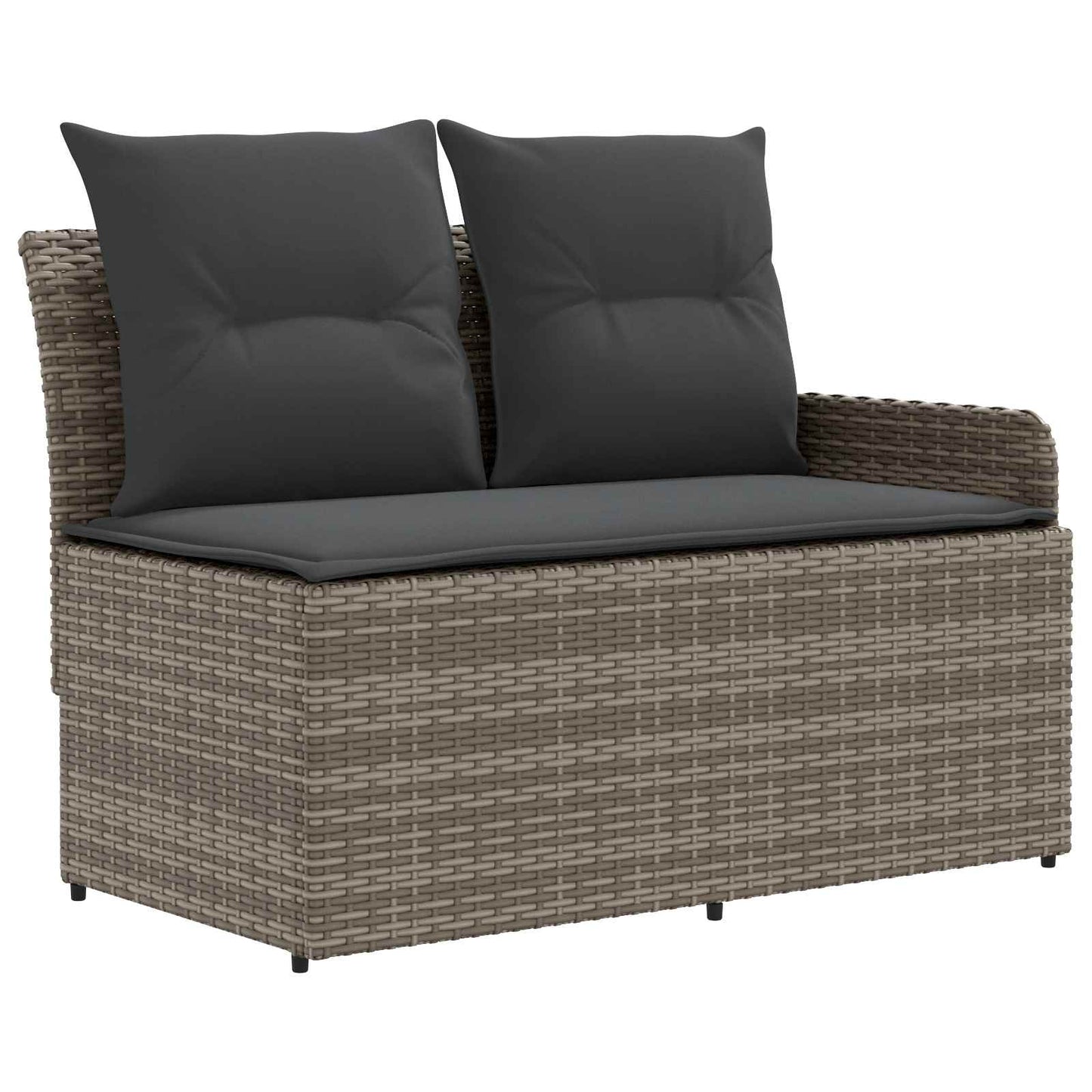 Set di Mobili 5 pcs Grigio e Grigio Scuro Rattan in PE | homemem39