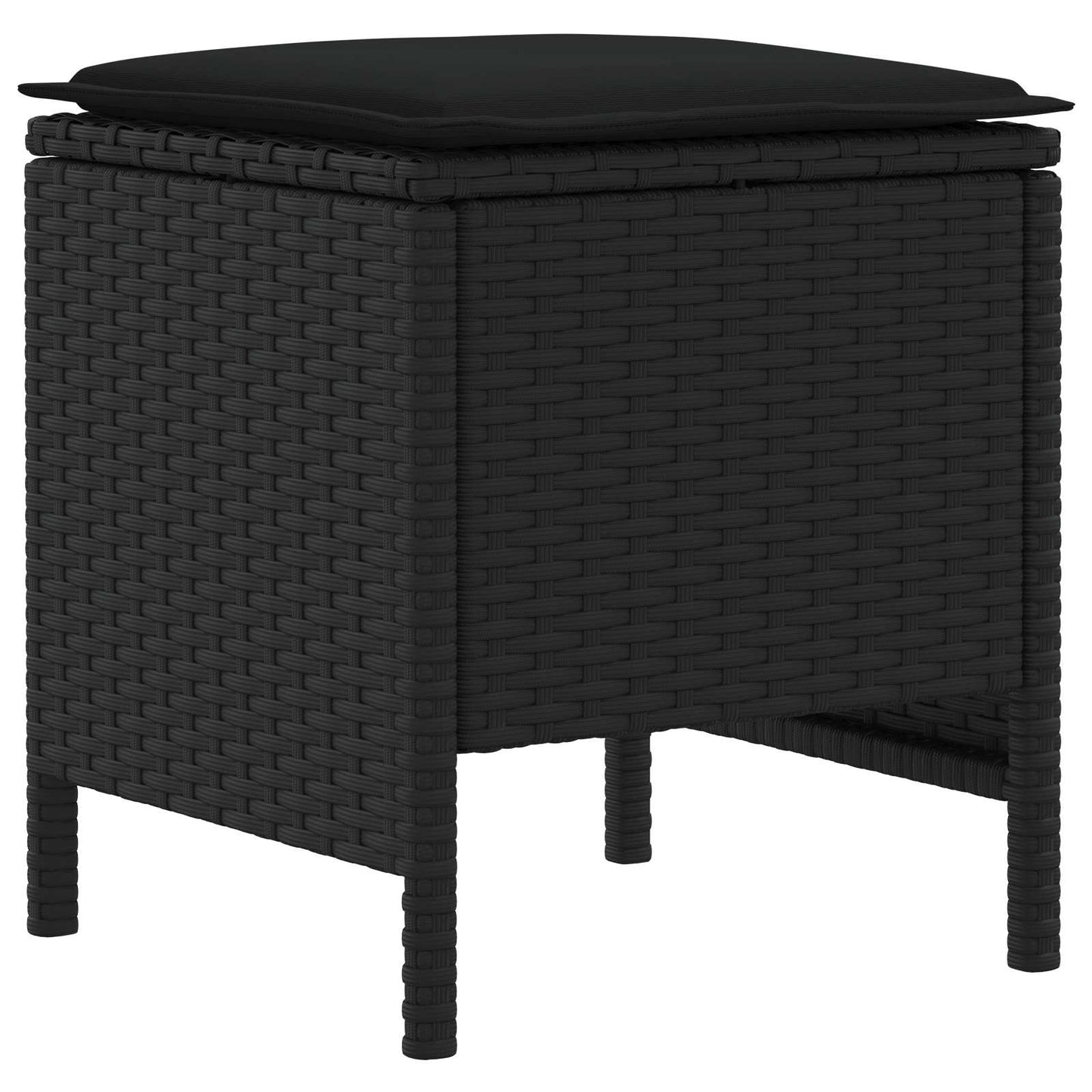 Set di Mobili con cuscino 7 pcs Nero Rattan in PE | homemem39