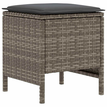 Set di Mobili 7 pcs Grigio e Grigio Scuro Rattan in PE | homemem39