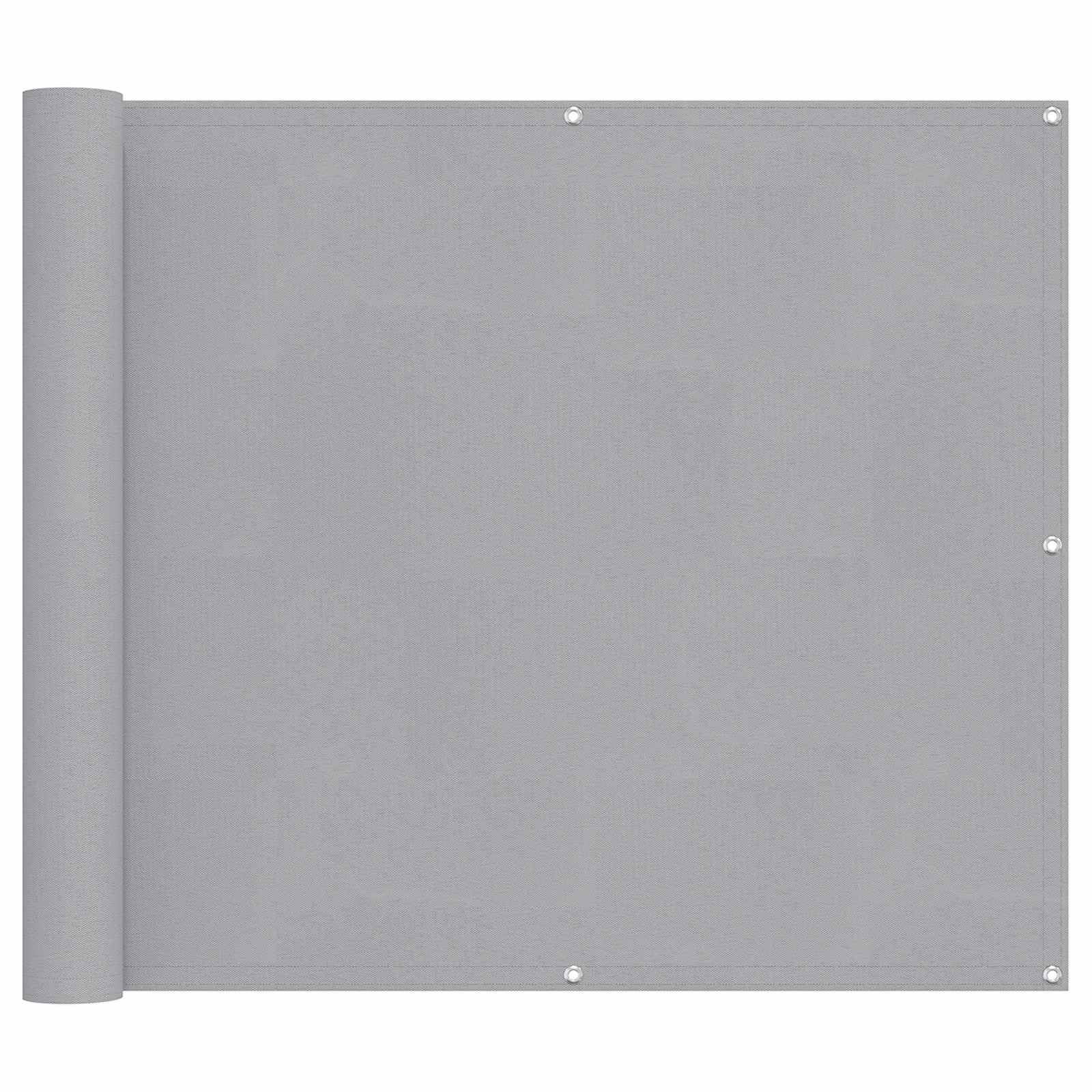 Schermo da balcone Grigio chiaro 100 x 400 cm Tessuto Oxford | homemem39
