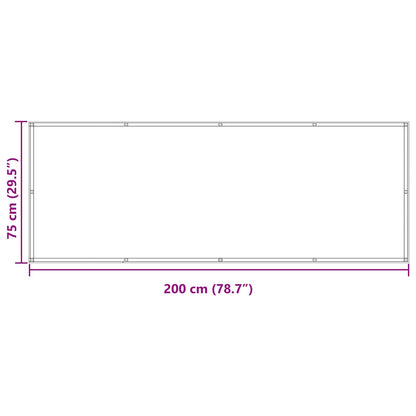Schermo da balcone 75 x 200 cm Oxford alu rivestito in PU | homemem39