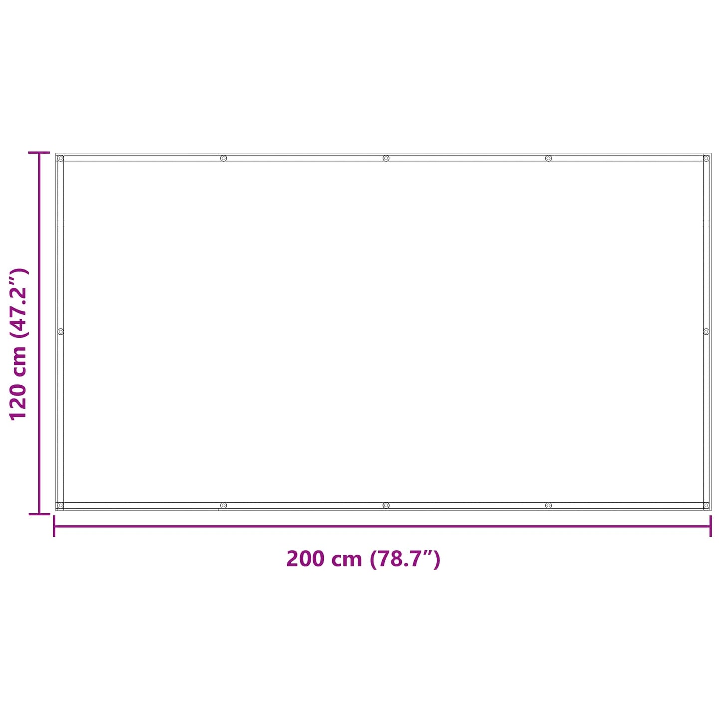 Schermo da balcone 120 x 200 cm Oxford alu rivestito in PU | homemem39