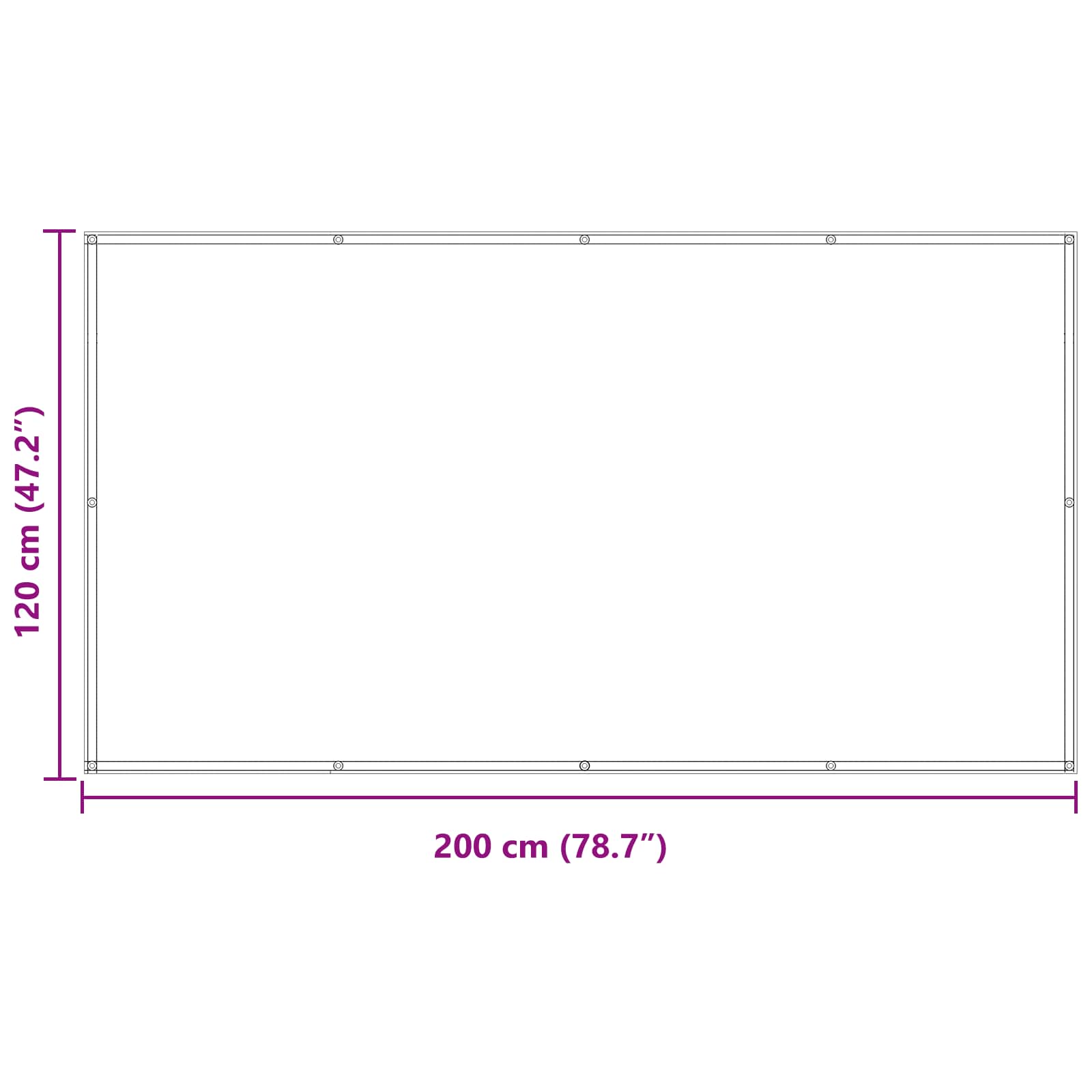 Schermo da balcone 120 x 200 cm Oxford alu rivestito in PU | homemem39